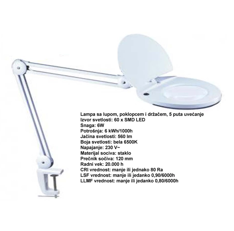 Stona lampa sa lupom 5D 60 LED LLP6025 Stona lampa sa lupom 5D 60 LED LLP6025